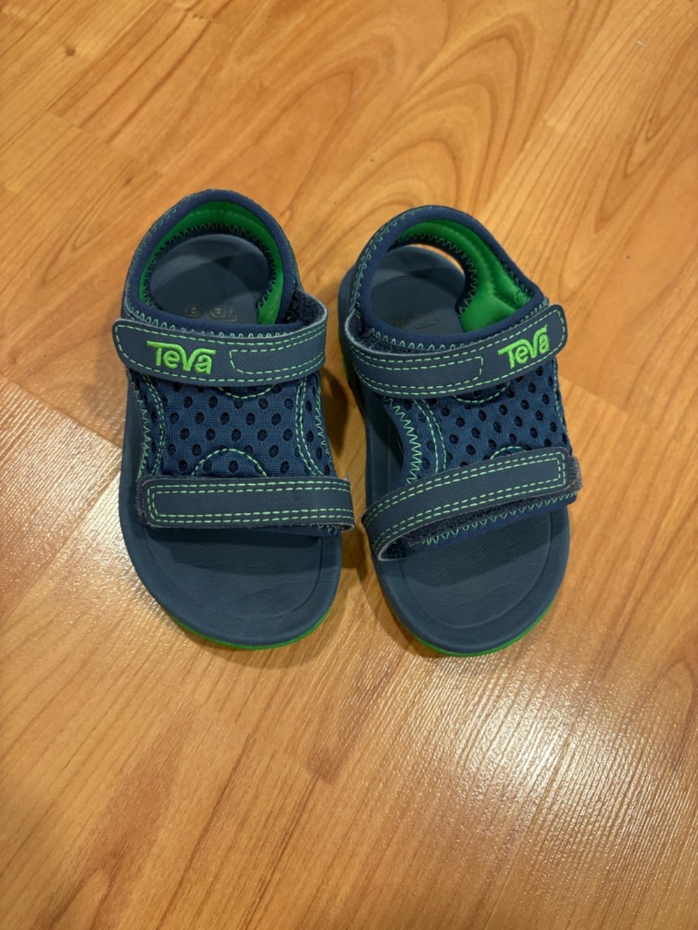 Teva Toddler Psyclone Navy and Green Adjustable Sport Sandals